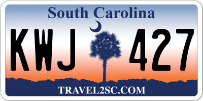 SC license plate KWJ427