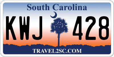 SC license plate KWJ428
