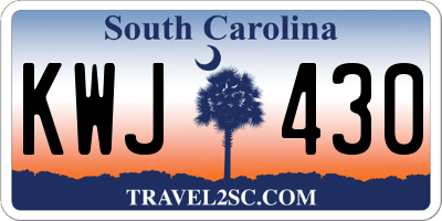 SC license plate KWJ430