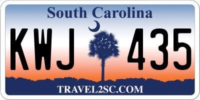 SC license plate KWJ435