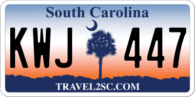 SC license plate KWJ447