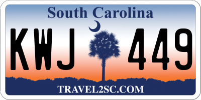 SC license plate KWJ449