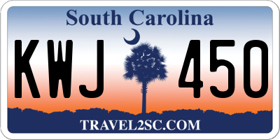 SC license plate KWJ450