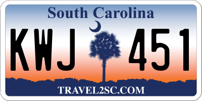 SC license plate KWJ451