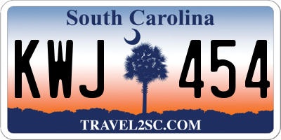 SC license plate KWJ454