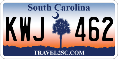 SC license plate KWJ462