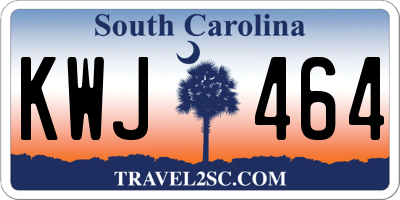 SC license plate KWJ464