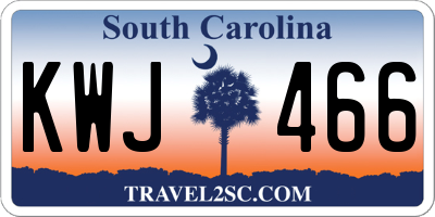 SC license plate KWJ466