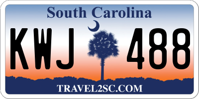 SC license plate KWJ488