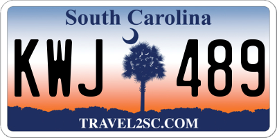 SC license plate KWJ489