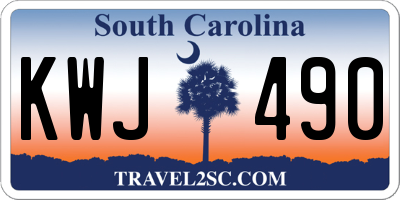 SC license plate KWJ490
