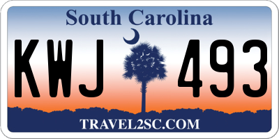 SC license plate KWJ493