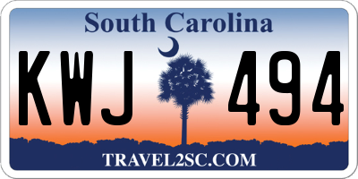 SC license plate KWJ494
