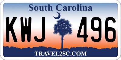 SC license plate KWJ496