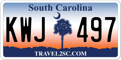 SC license plate KWJ497