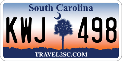SC license plate KWJ498