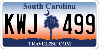 SC license plate KWJ499