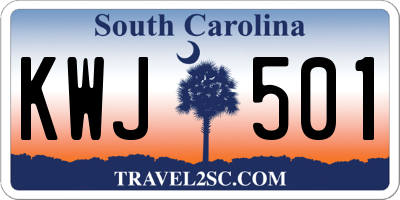 SC license plate KWJ501