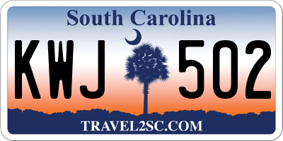 SC license plate KWJ502