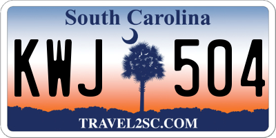 SC license plate KWJ504