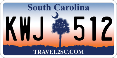 SC license plate KWJ512