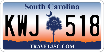 SC license plate KWJ518