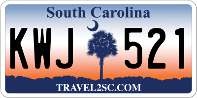 SC license plate KWJ521