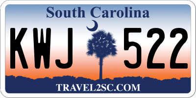 SC license plate KWJ522