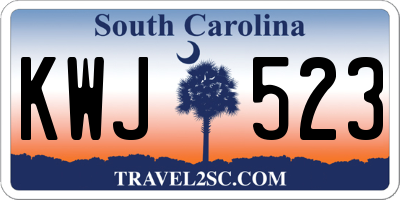 SC license plate KWJ523