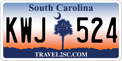 SC license plate KWJ524