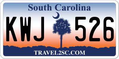 SC license plate KWJ526