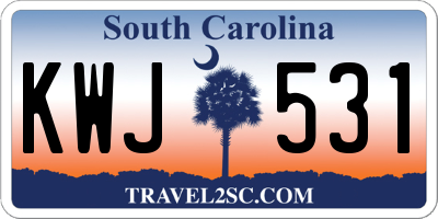 SC license plate KWJ531