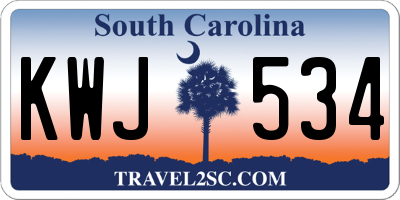 SC license plate KWJ534