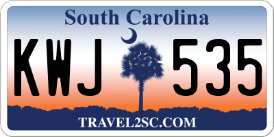 SC license plate KWJ535