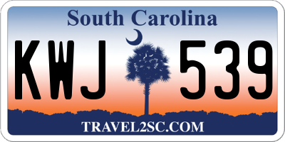 SC license plate KWJ539