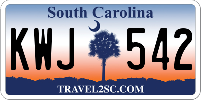 SC license plate KWJ542