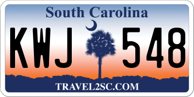 SC license plate KWJ548
