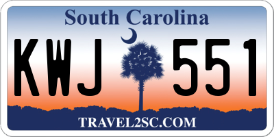SC license plate KWJ551