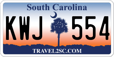 SC license plate KWJ554