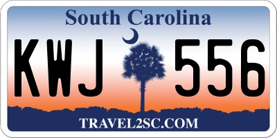 SC license plate KWJ556