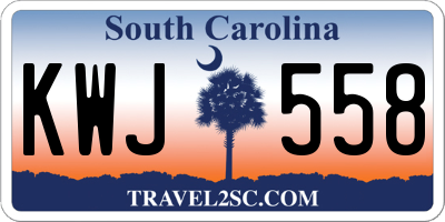 SC license plate KWJ558