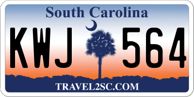 SC license plate KWJ564