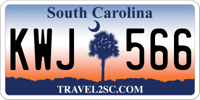 SC license plate KWJ566