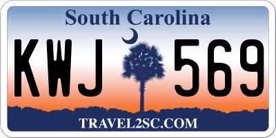 SC license plate KWJ569