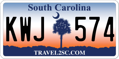 SC license plate KWJ574