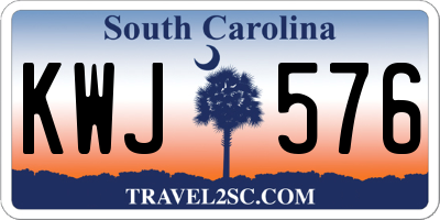 SC license plate KWJ576
