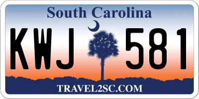 SC license plate KWJ581