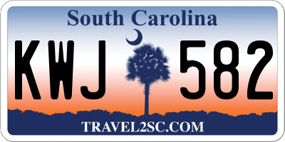 SC license plate KWJ582