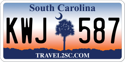 SC license plate KWJ587
