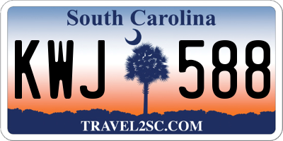 SC license plate KWJ588